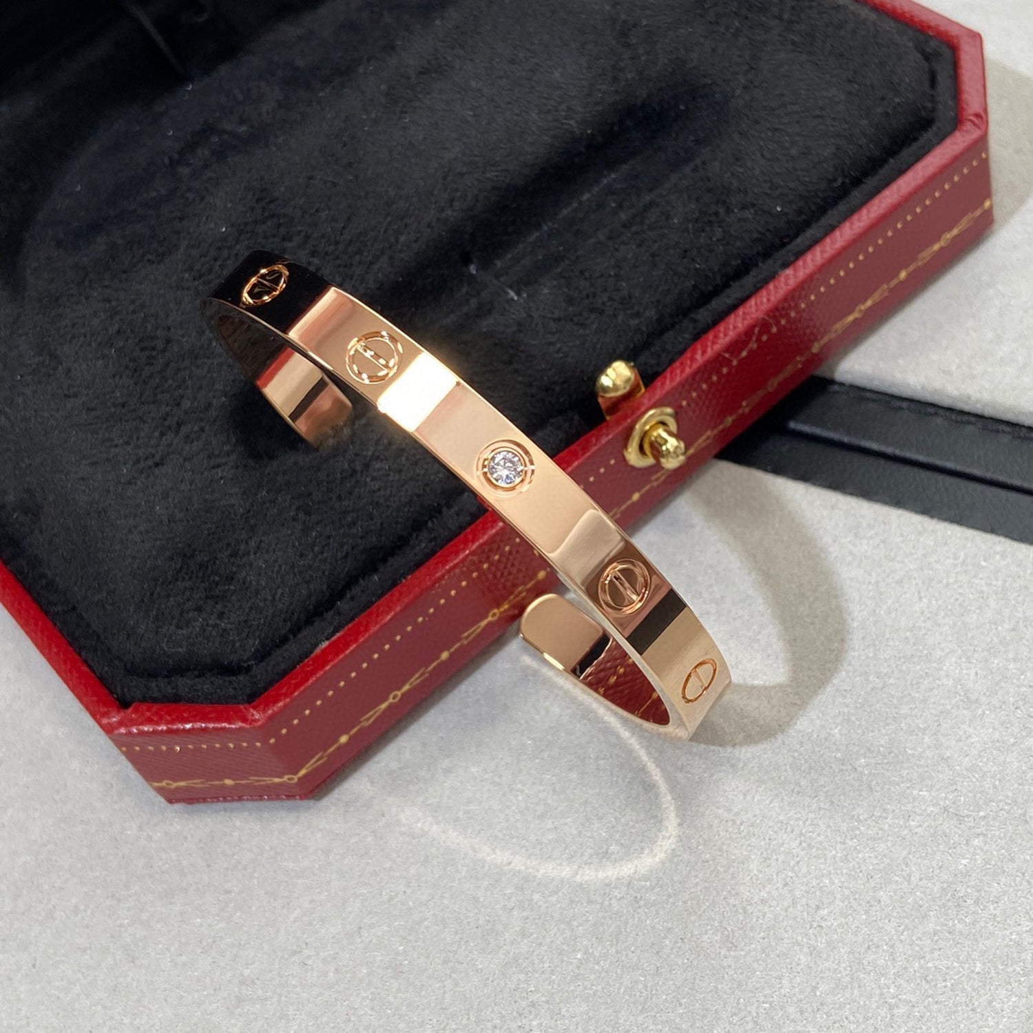 Bracelet Love Diamond Open Cuff