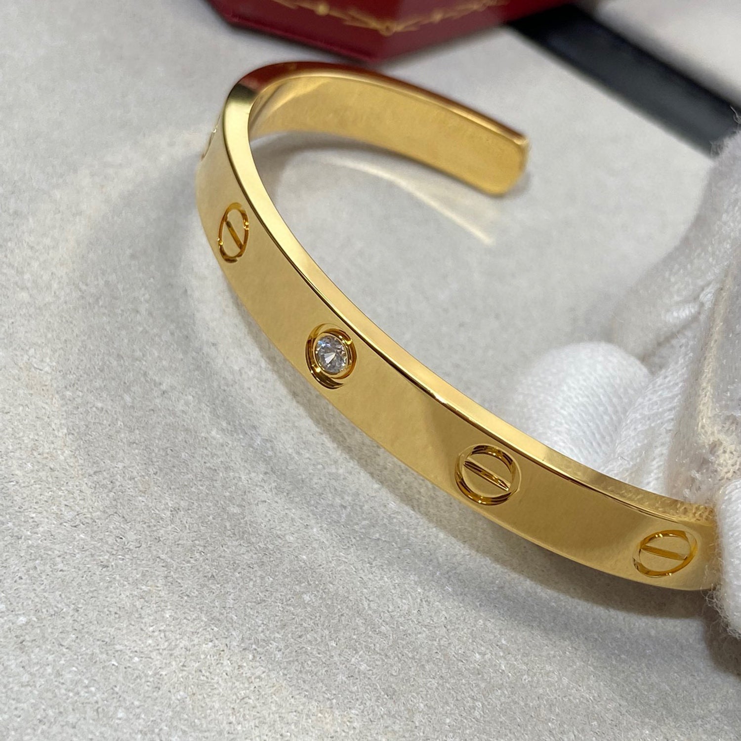 Bracelet Love Diamond Open Cuff